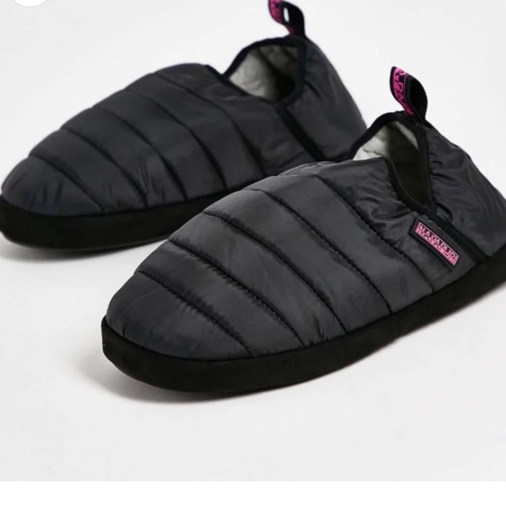 Napapijri Black Quilted Mules